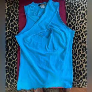 EVO VORRO Criss Cross Turquoise Top | Size M